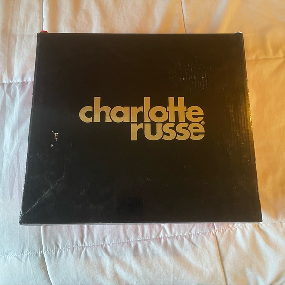 Suede High Heel Platform Tie Up Pumps Charolette Russe Black Shoes - Picture 3 of 11